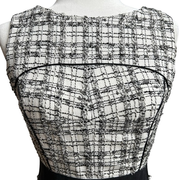 Milly Black and White Halter Sheath Midi Dress - Picture 5 of 15